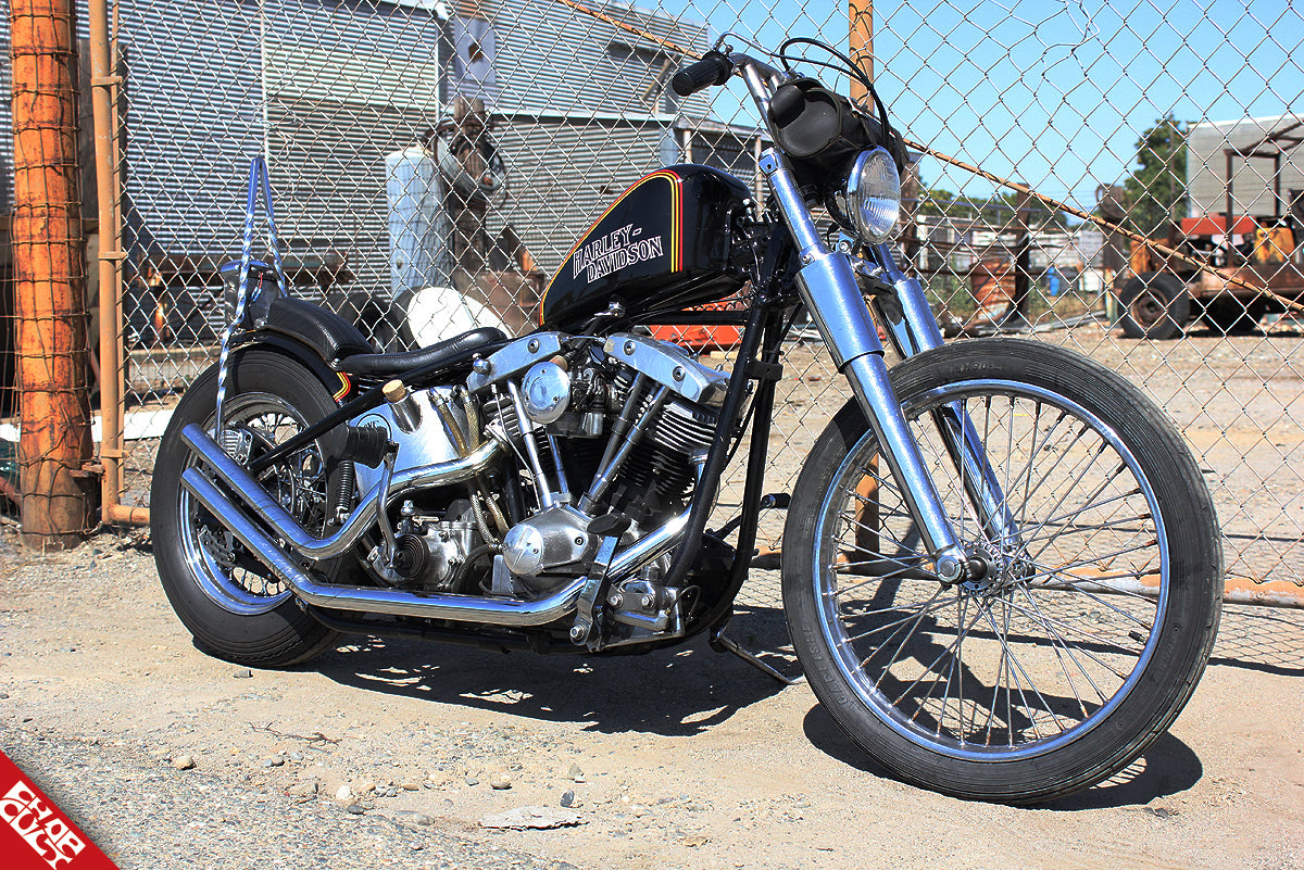 Shovelhead motorcycle a side