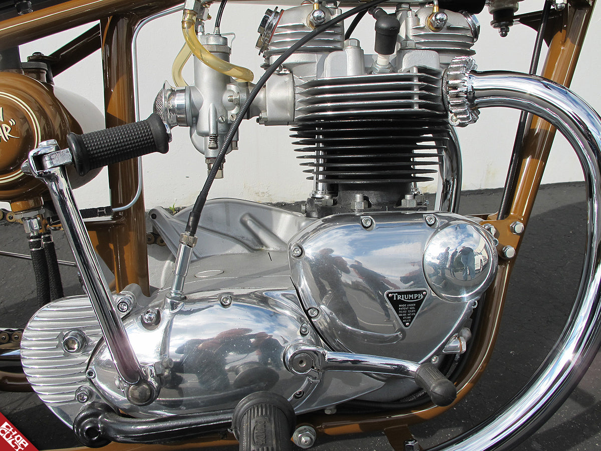 Custom Triumph motorcycle engine