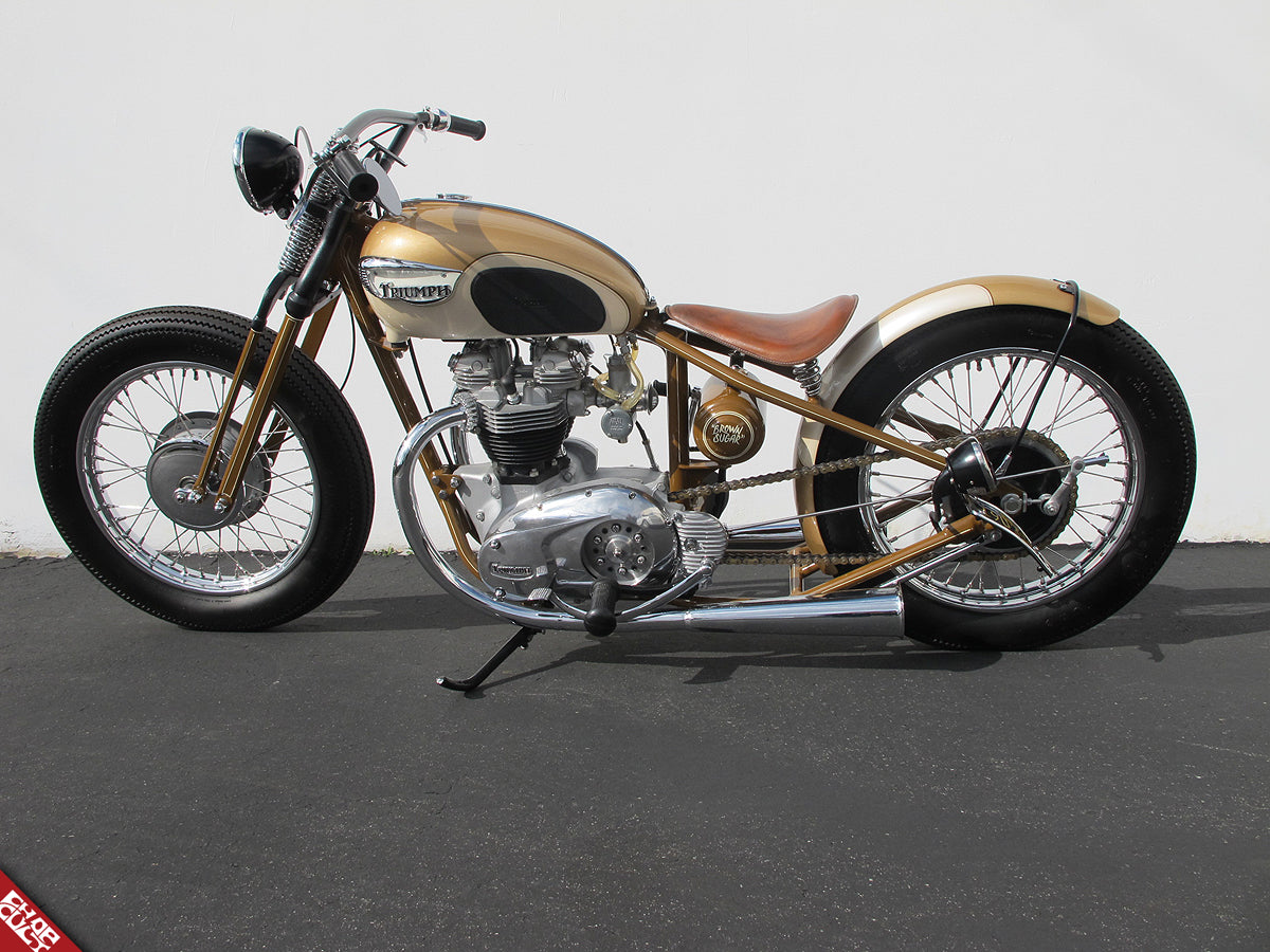 Custom Triumph motorcycle b side