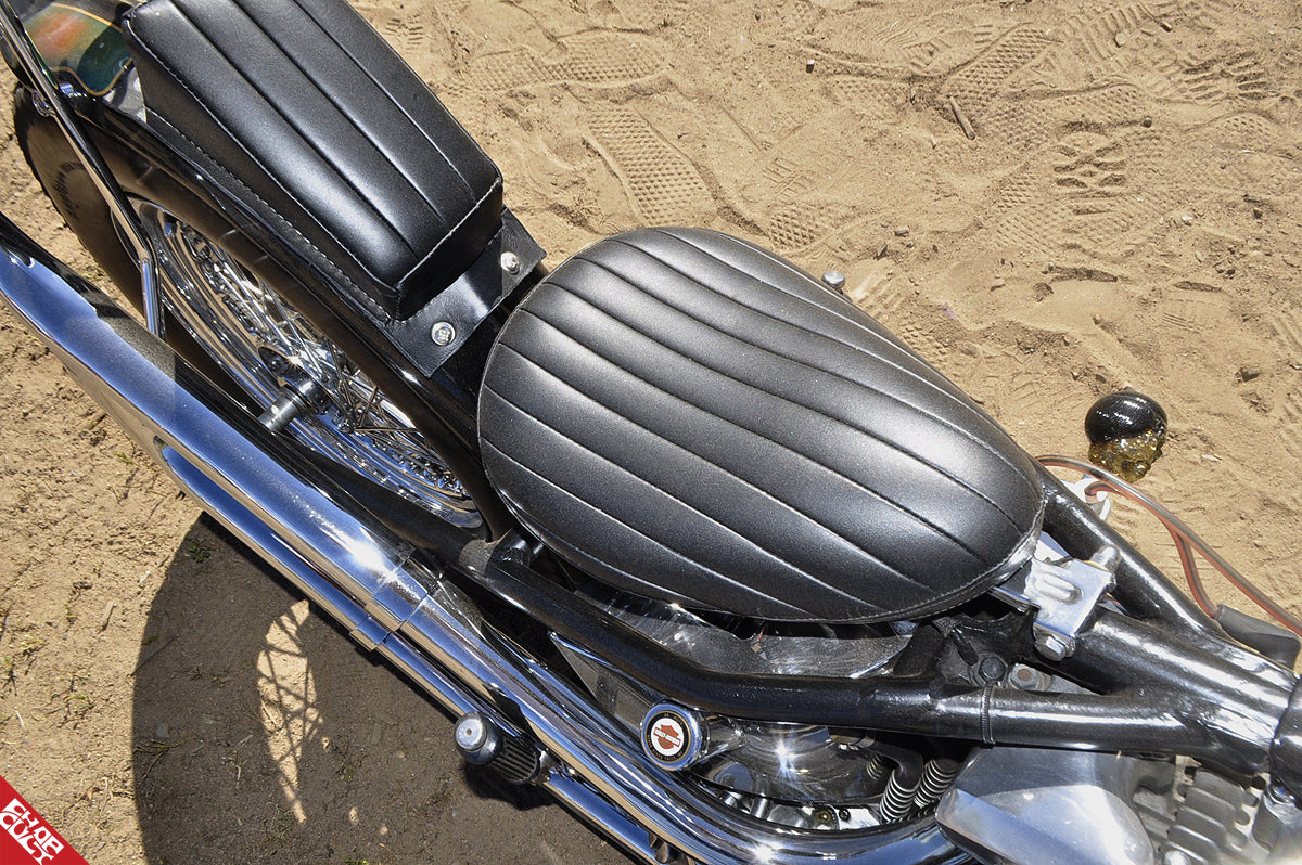 Custom shovelhead motorcycle seat