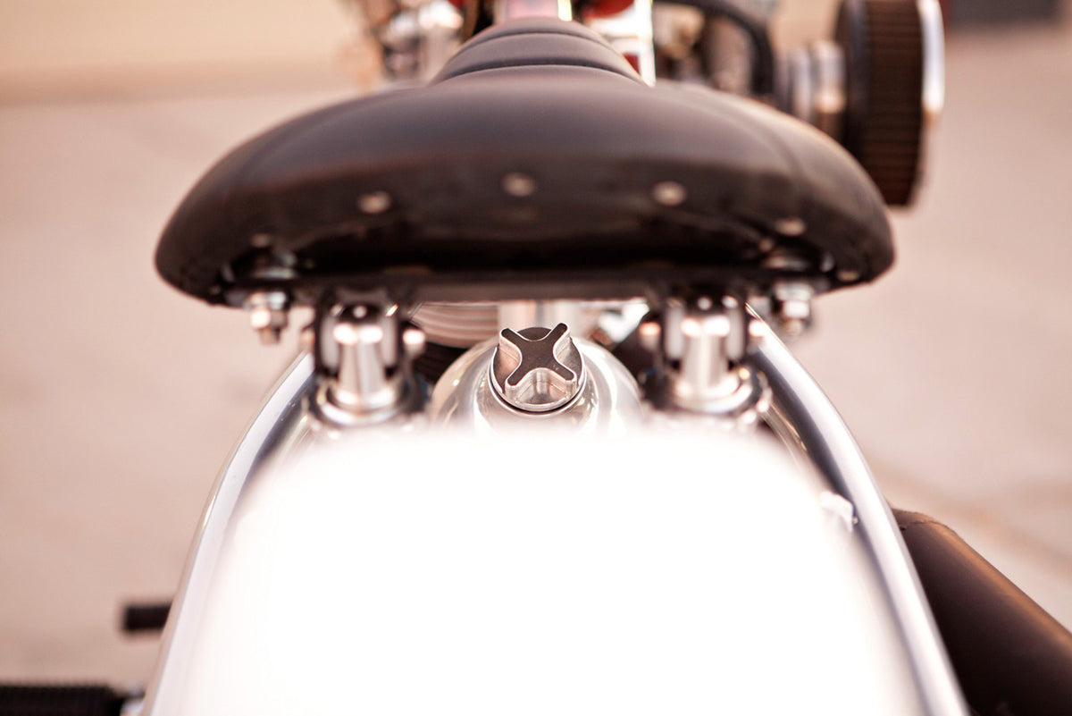 A photo of the back of the bike seat