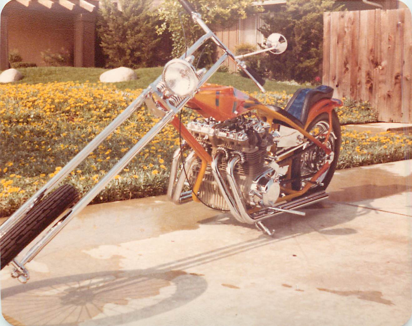 Kawasaki motorcycle old photograph