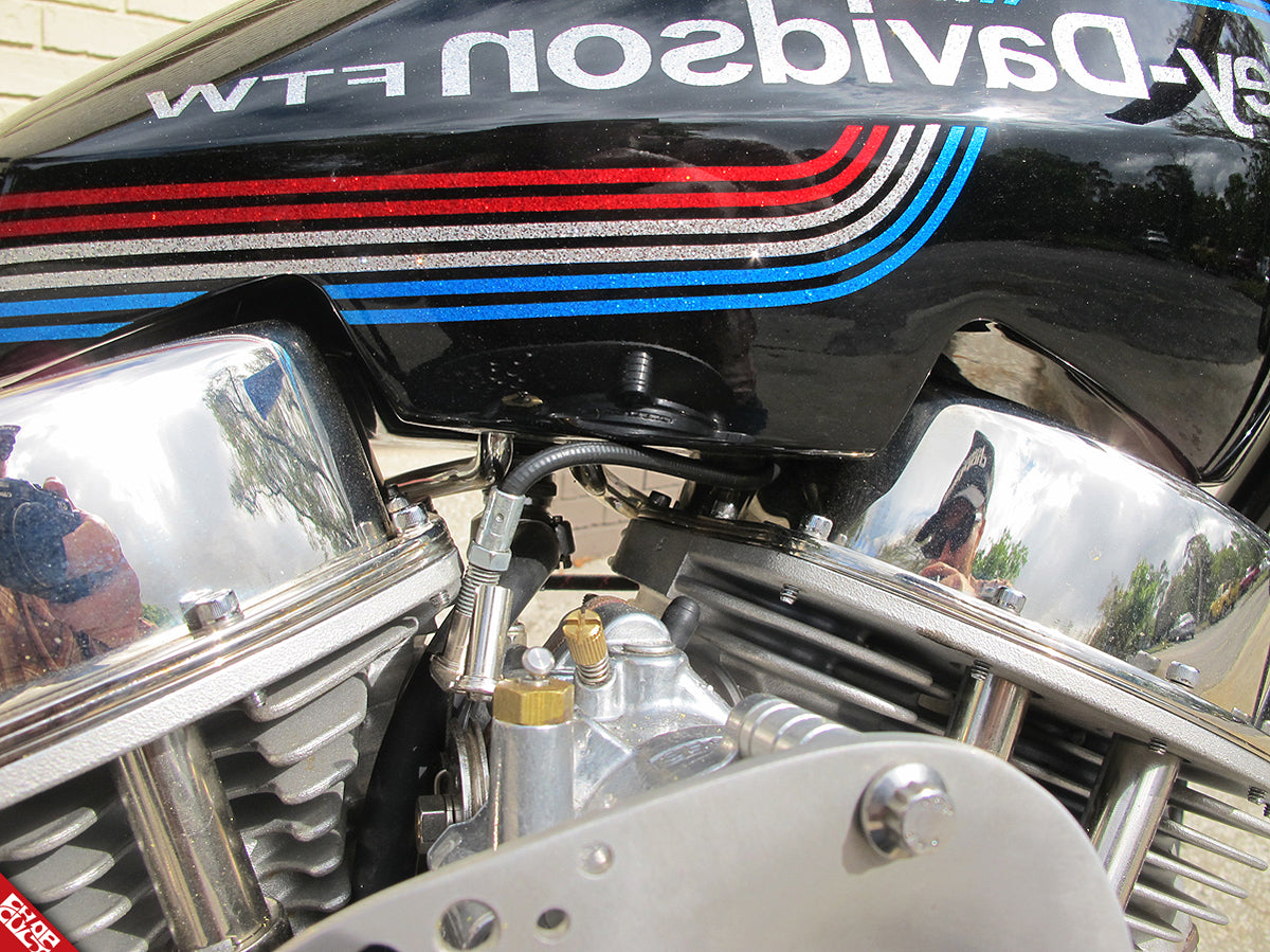 Panhead motorcycle gas tank