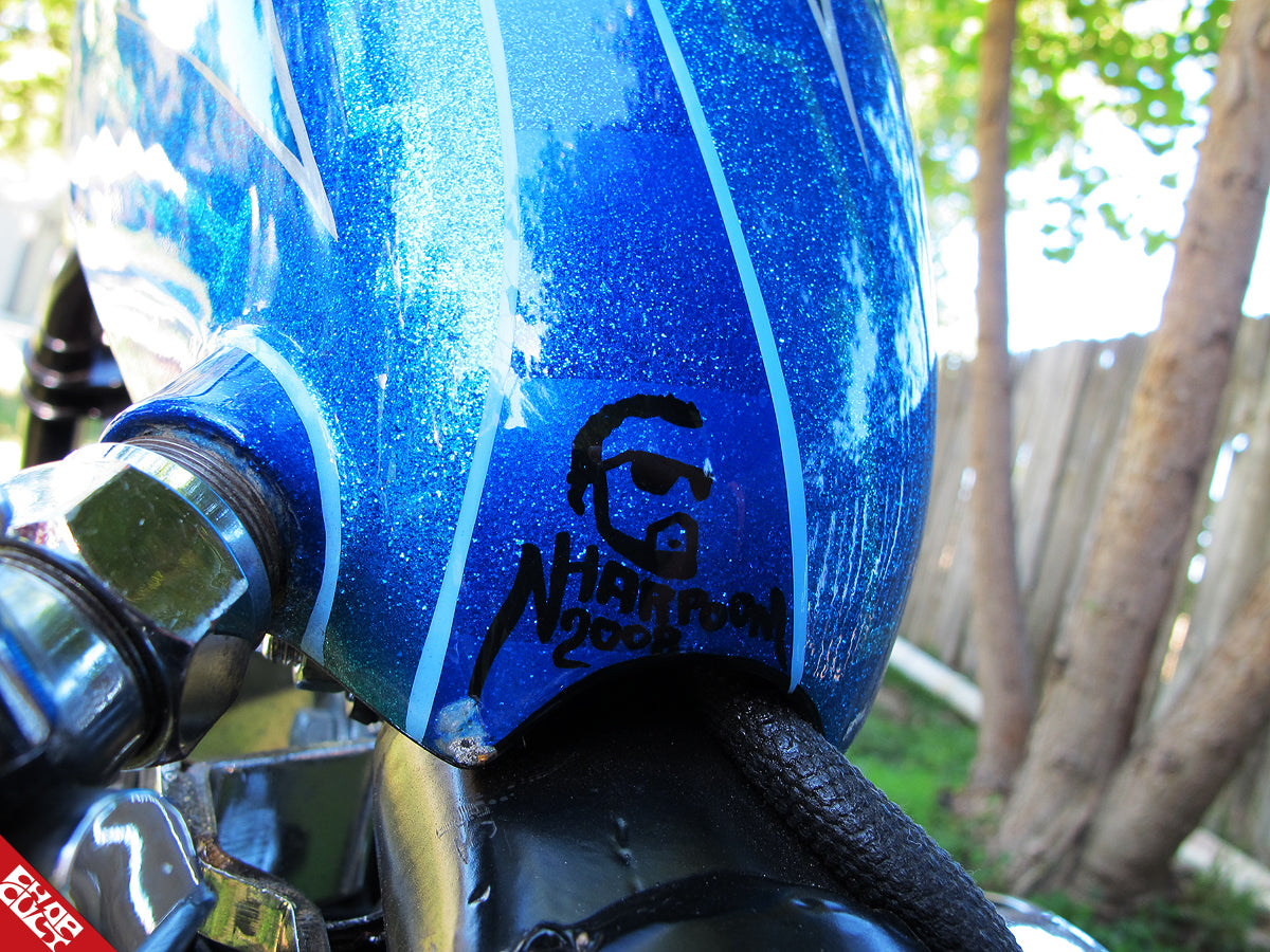 Knucklehead motorcycle gas tank decal