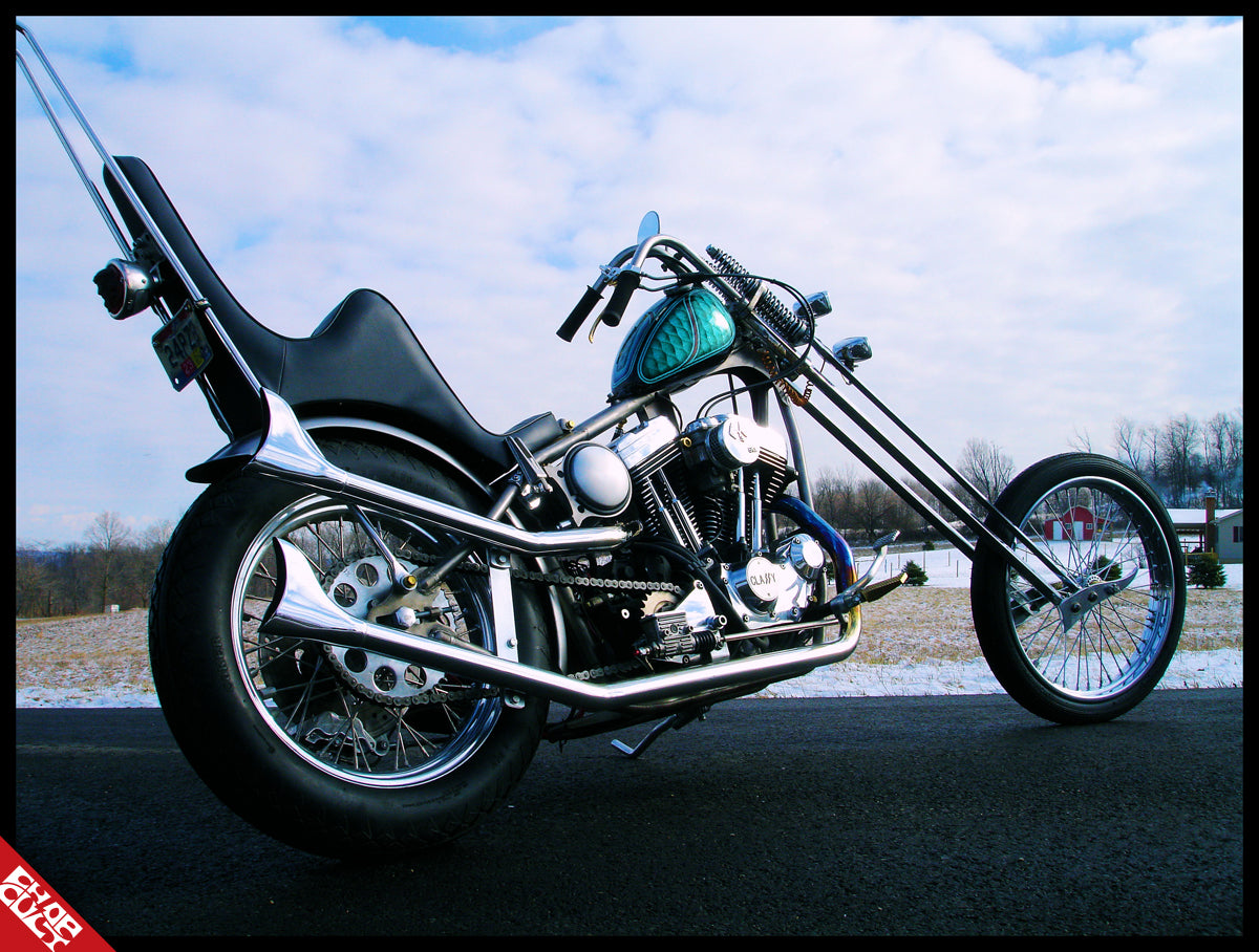 Chrome motorcycle a side