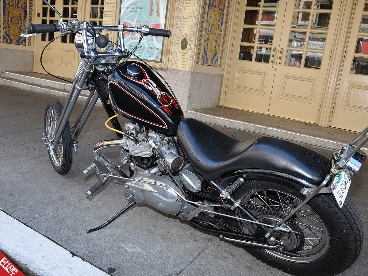 Triumph motorcycle b side