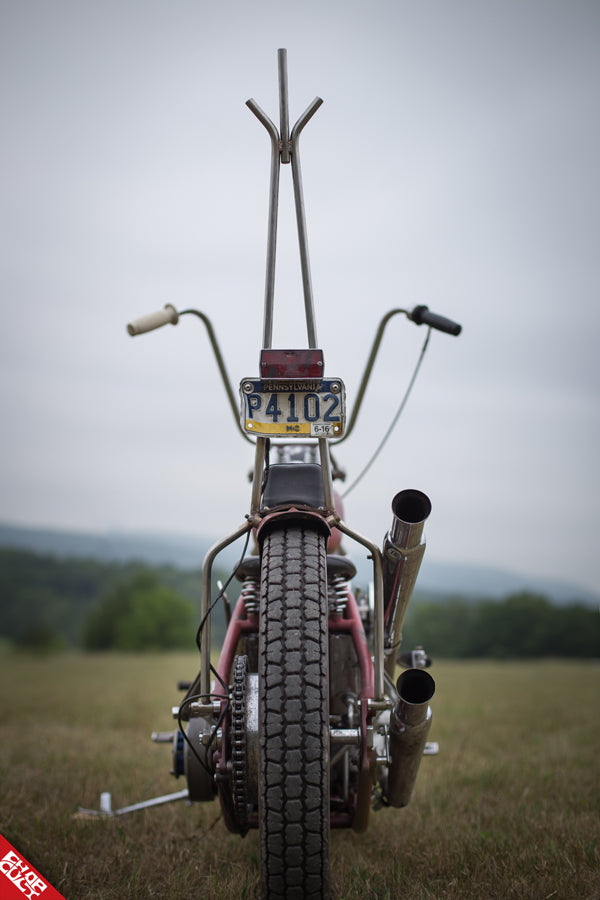 Shovelhead motorcycle sissy bar