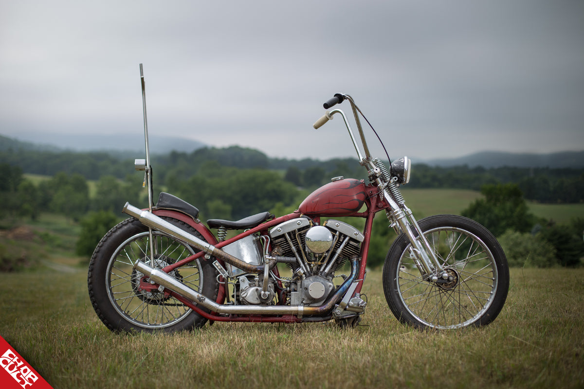 Shovelhead motorcycle a side