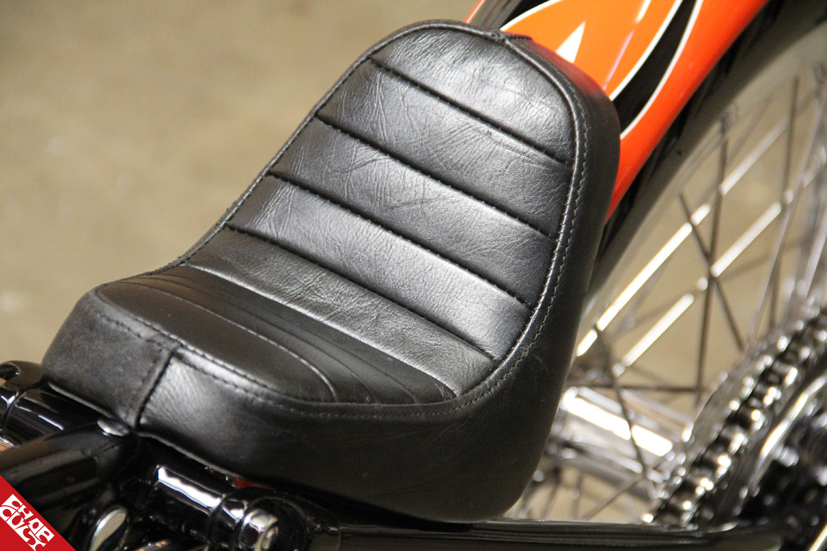 Close up of the bike seat