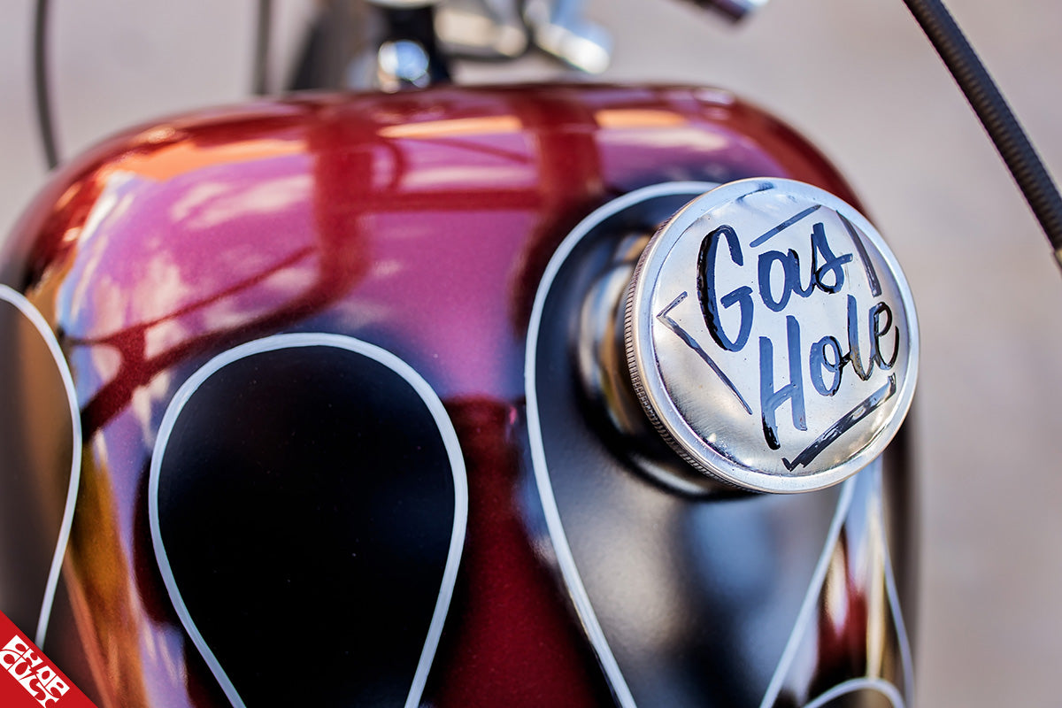 Panhead motorcycle gas tank