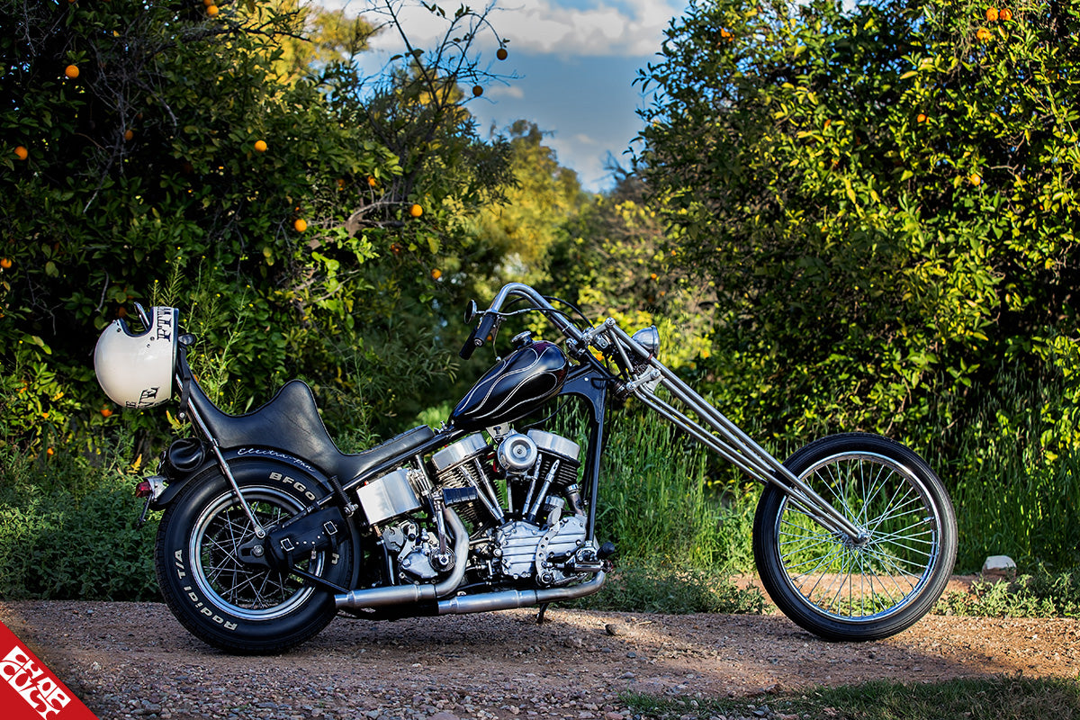 Panhead motorcycle a side