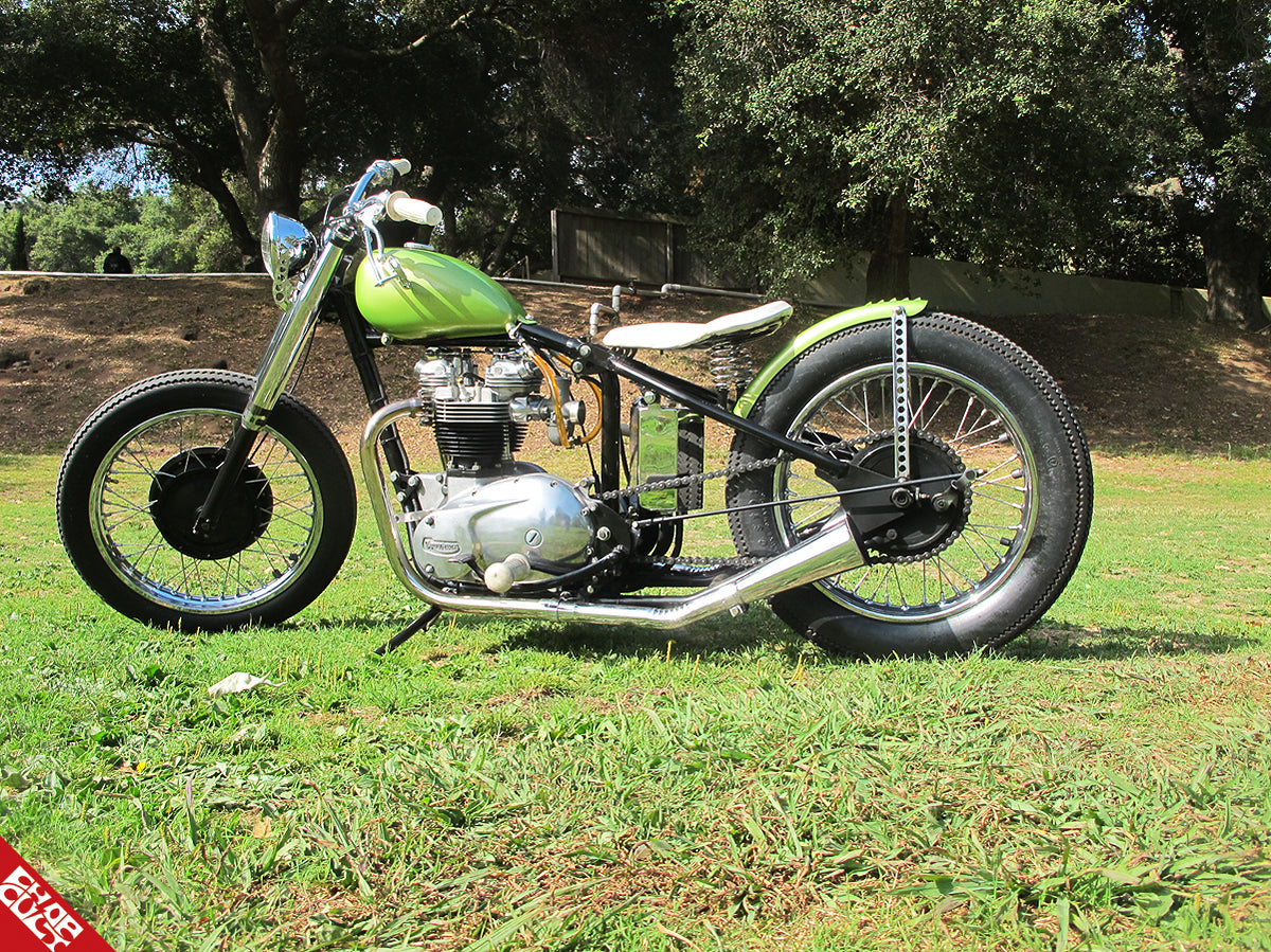 Triumph motorcycle b side