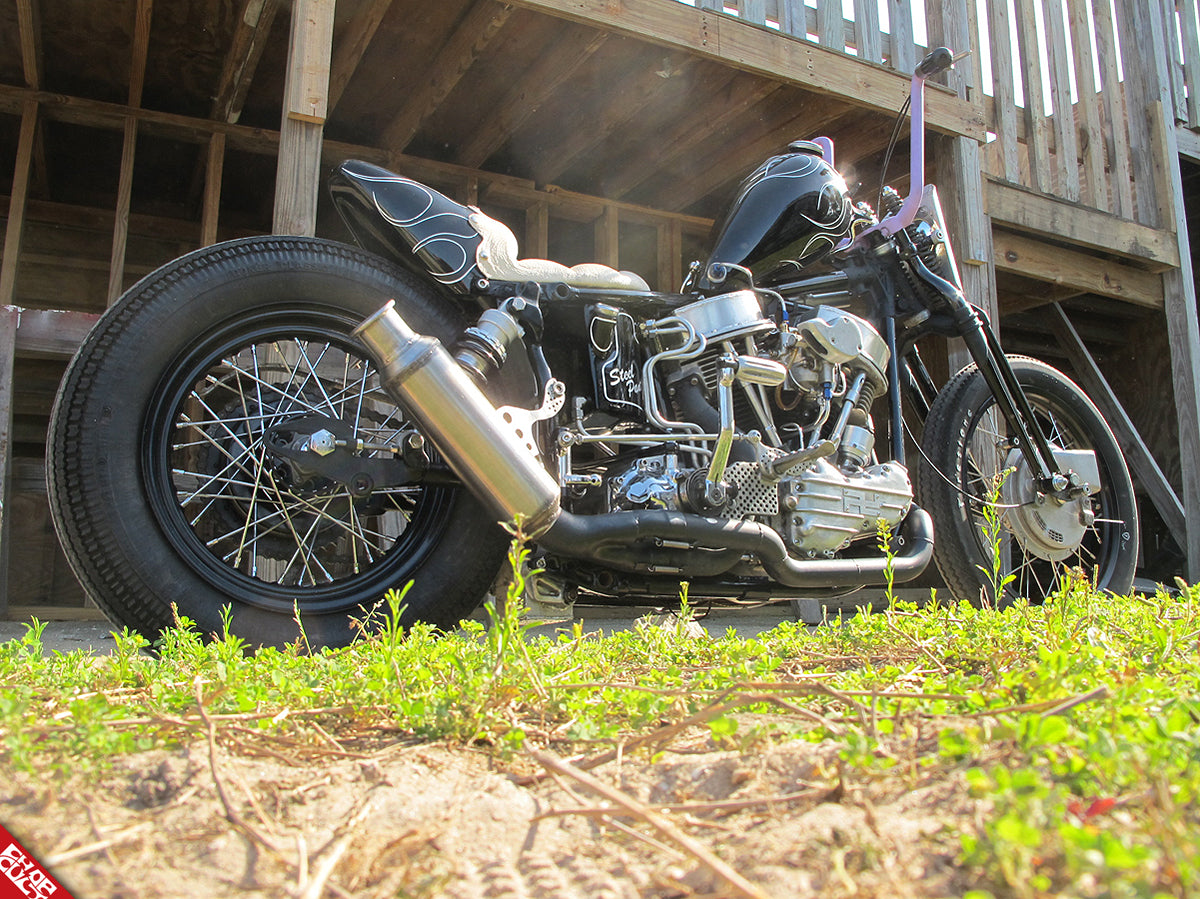 Panhead motorcycle a side
