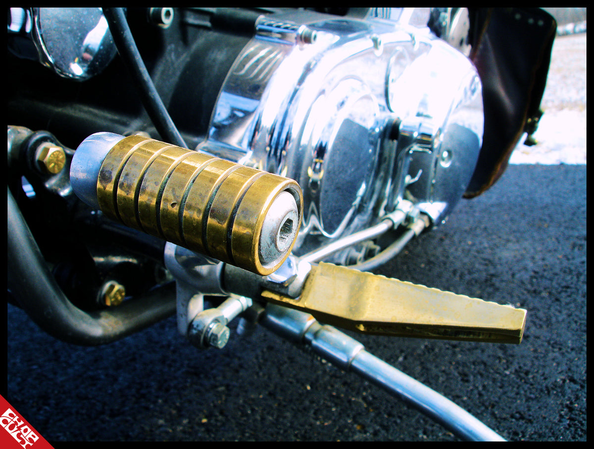 Chrome motorcycle kickstart