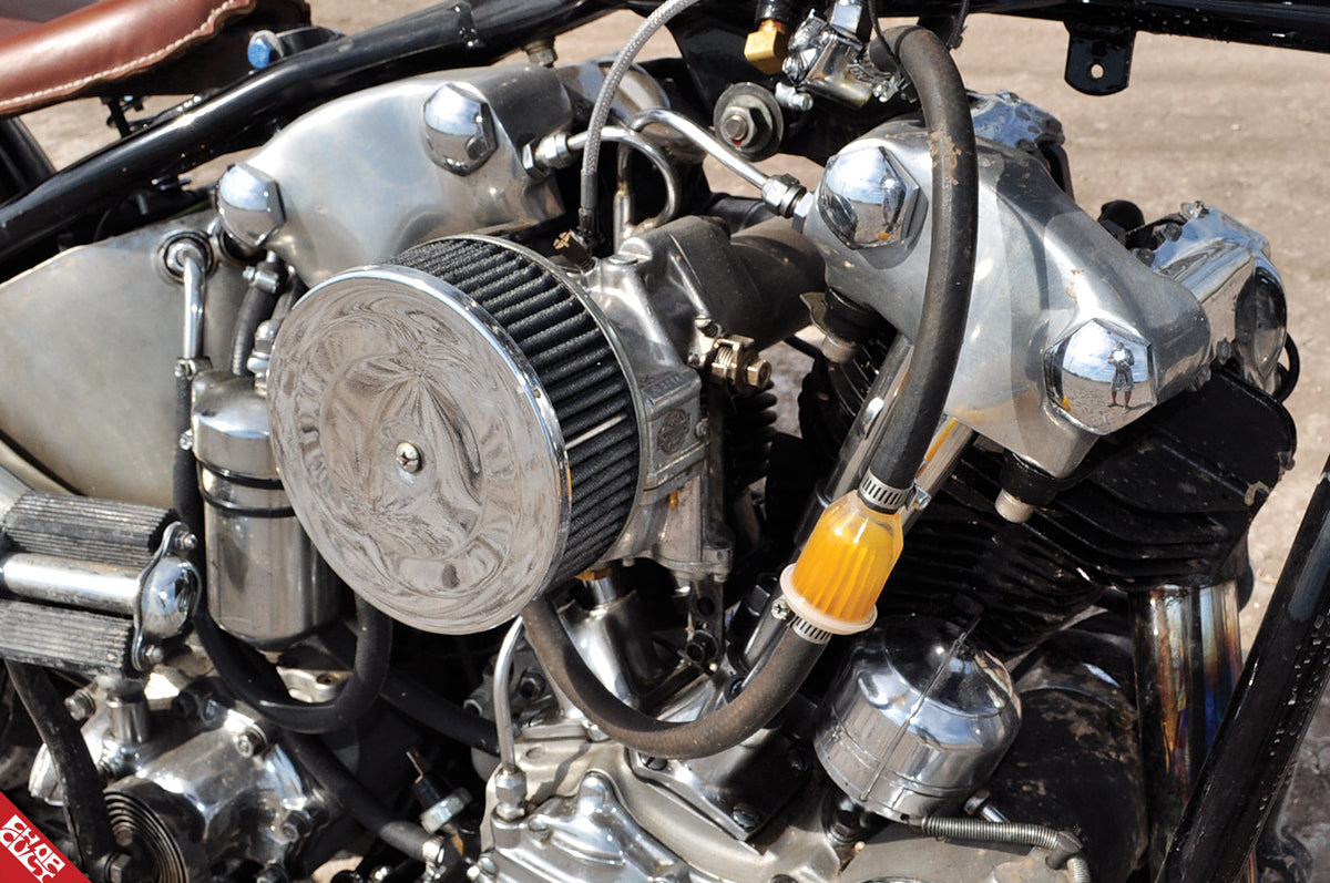 A photo of the bike's motor