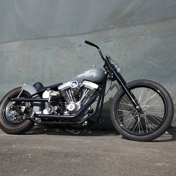 A photo of the right side of the Gennie Shovelhead discussed in this post. 