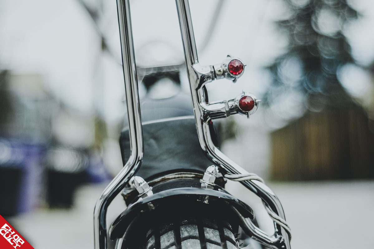 Panhead motorcycle sissy bar