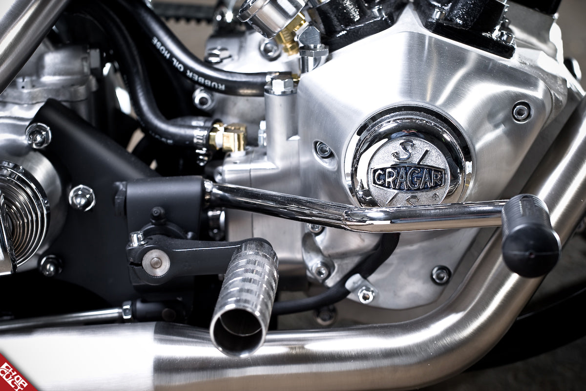 Custom Haley Davidson motorcycle kickstand