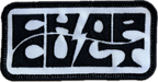 chop cult patch white black